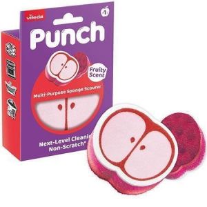 Houbička "Punch Scrub 'n' Wipe“, jablečná, VILEDA 552537