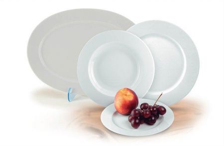 Talíř, porcelánový, 24 cm, ROTBERG "Basic", bílý 