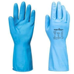 Ochranné rukavice, modrá, latexové, pro potravinářství, vel. M, 12 párů, PORTWEST AP76BLUM