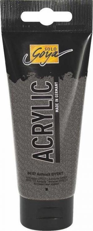 Akrylová barva "SOLO GOYA", Anthracite Effect, 100 ml v tubě, KREUL