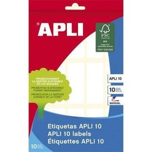 Etikety, bílá, 20x50 mm, na ruční popis, 150 ks/bal., APLI - 10 listů