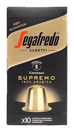 Kávové kapsle "Supremo", kompatibilní s Nespresso, 10 ks, SEGAFREDO 2604