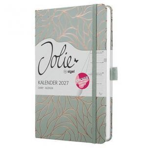 Diář "Jolie", Twilight Green, A5, týdenní, 2027, tvrdé desky, SIGEL 7J365