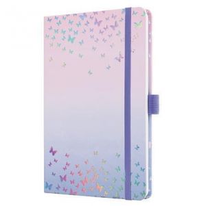 Diář "Jolie", Butterfly Confetti Sky, A5, týdenní, 2027, tvrdé desky, SIGEL 7J347