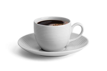 Šálek na kávu "Elegante", bílá, porcelán, 10 cl, ROTBERG- 6 kusů