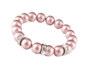 Náramek s krystaly SWAROVSKI®, růžová, M, ART CRYSTELLA