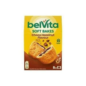 Sušenky "SOFT BAKES", s kakaovou náplní s lískovooříškovou příchutí, 5x 50 g, BELVITA 4057