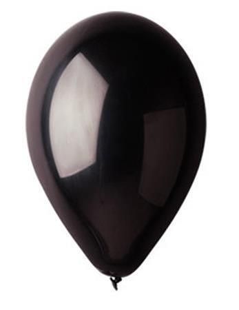 Balónek, černá, 26 cm - 50 kusů