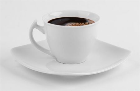 Čajový set "Quadrato", bílá, porcelán, podšálek čtvercový, 25 cl, ROTBERG - 6 kusů