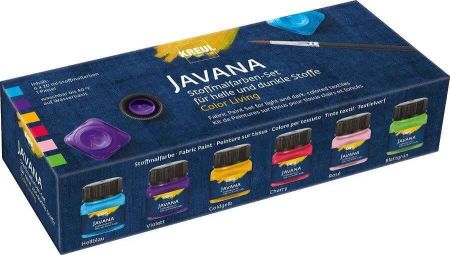 Sada barev na světlý a tmavý textil 6 x 20 ml - "Living", JAVANA, KREUL