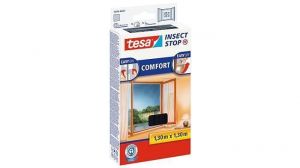 Síť proti hmyzu "Comfort", černá, 1,3 x 1,3 m, do oken, na suchý zip, TESA 55396-00021-00