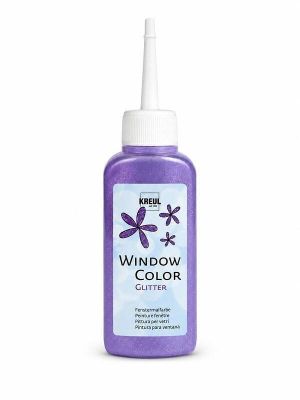 Barva na sklo Window Color, Glitter-Violet, 80ml, KREUL