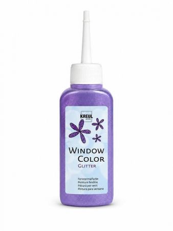 Barva na sklo Window Color, Glitter-Violet, 80ml, KREUL