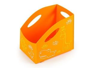 Dětský úložný box "S", malý, oranžová, PRIMOBAL