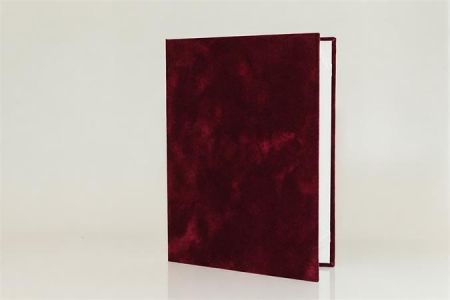 Desky na diplom, bordó, A5, plyš, pro 2 dokumenty A5 na výšku, 5999131716155