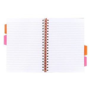 Spirálový sešit "Floral Project Book", mix barev, B5, linkovaný, 100 listů, PUKKA PAD 2145