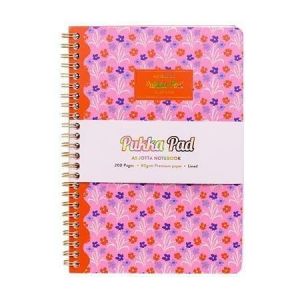 Spirálový sešit "Floral Jotta Notebook", mix barev, A5, linkovaný, 100 listů, PUKKA 2144-F