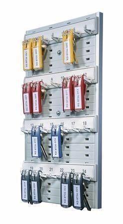 Panel na klíče "KEY BOARD", stříbrná, 24 háčků, DURABLE 195610