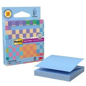 Samolepicí bloček "Super Sticky", pastelově modrá, "Z", 76 x 76 mm, 90 listů, 3M POSTIT 71