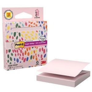Samolepicí bloček "Super Sticky", pastelově růžová, "Z", 76 x 76 mm, 90 listů, 3M POSTIT 7
