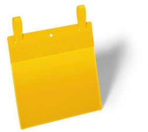 Logistická kapsa, žlutá, A5, horizontální, s páskou, 50 ks/balení, DURABLE 174904