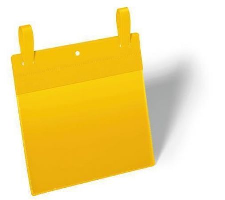 Logistická kapsa, žlutá, A5, horizontální, s páskou, 50 ks/balení, DURABLE 174904