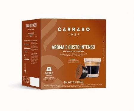 Kávové kapsle "Aroma E Gusto Intenso", kompatibilní s Dolce Gusto, 16 ks, CARRARO CAR101