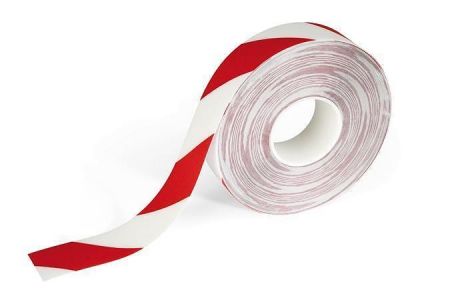 Bezpečnostní páska "DURALINE", červená - bílá, 50 mm x 30 m, 0,5 mm, DURABLE 1021132