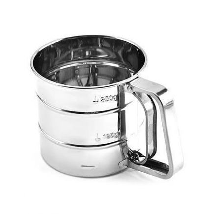 Sítko na mouku a moučkový cukr, nerezová ocel, 250 ml, 1605POR002