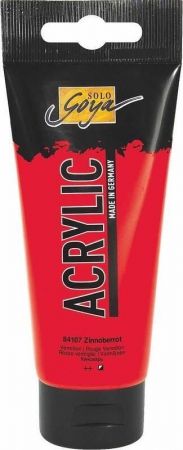 Akrylová barva "SOLO GOYA", Vermilion Red, 100 ml v tubě, KREUL