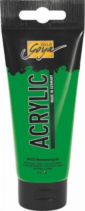 Akrylová barva "SOLO GOYA", Permanent Green, 100 ml v tubě, KREUL