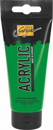 Akrylová barva "SOLO GOYA", Permanent Green, 100 ml v tubě, KREUL