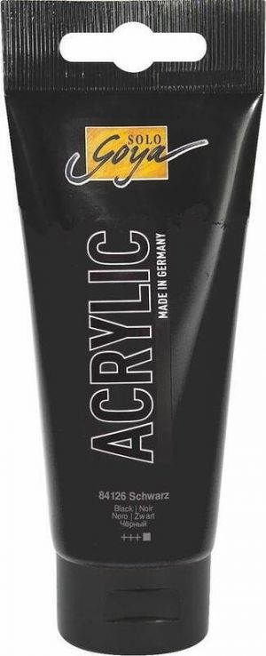 Akrylová barva "SOLO GOYA", Black, 100 ml v tubě, KREUL