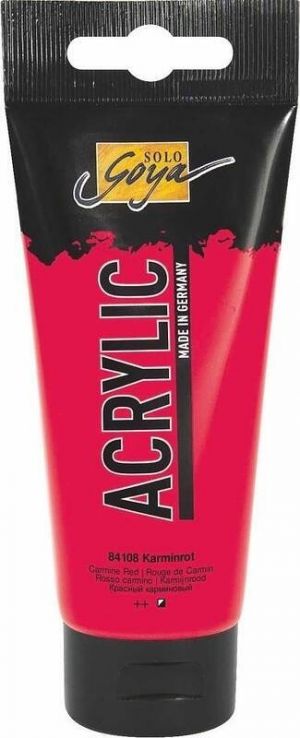 Akrylová barva "SOLO GOYA", Carmine Red, 100 ml v tubě, KREUL