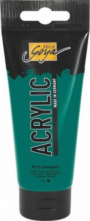Akrylová barva "SOLO GOYA", Dark Green, 100 ml v tubě, KREUL