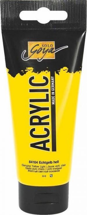 Akrylová barva "SOLO GOYA", Genuine Yellow light, 100 ml v tubě, KREUL