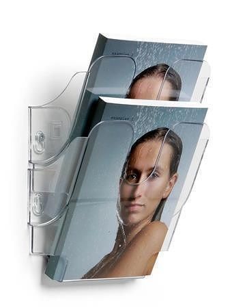Držák na katalogy "FLEXIPLUS 2", transparentní, na zeď, A5, na výšku, DURABLE 1709013400