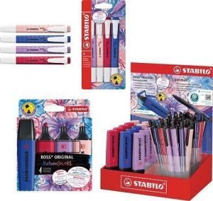 Displej + zvýrazňovače "Wildflower", mix, sada, STABILO TSTBTS04 - 56 kusů