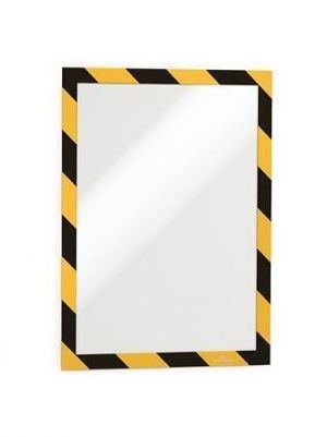 Prezentační rám "DURAFRAME SECURITY", žlutá/černá, A4, samolepicí, 2 ks, DURABLE 4944130