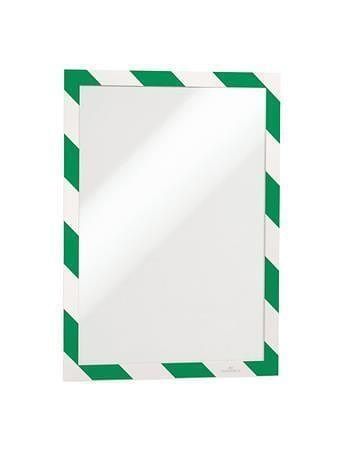 Prezentační rám "DURAFRAME SECURITY", zelená/bílá, A4, samolepicí, 2 ks, DURABLE 4944131