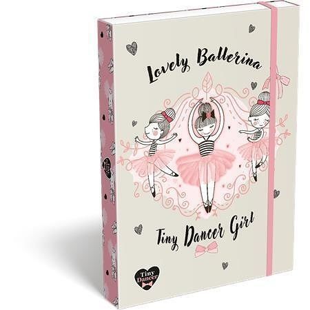 Desky s gumičkou "Tiny Dancer, Lovely Ballerina", 44 mm, karton, A4, LIZZYSULI 7470216003