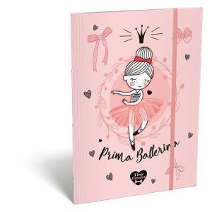 Desky s gumičkou "Tiny Dancer, Lovely Ballerina", karton, A4, LIZZYSULI 7460148003