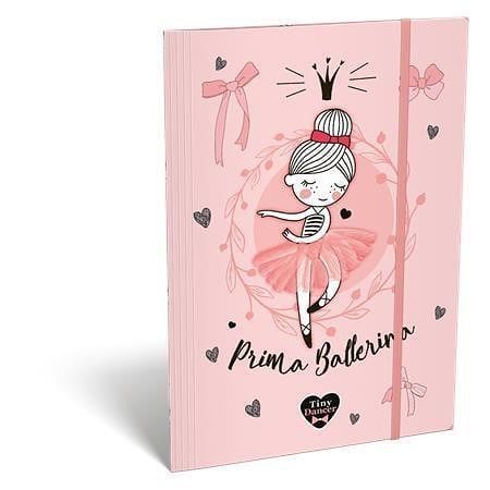 Desky s gumičkou "Tiny Dancer, Lovely Ballerina", karton, A4, LIZZYSULI 7460148003
