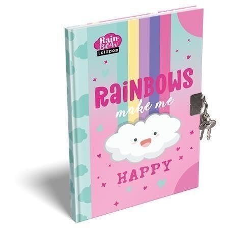 Deník/památník se zámkem "Lollipop Rainbow", A5, čistý, 60 listů, LIZZYSULI 7490225001