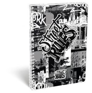 Spirálový sešit "Street Rules", A4, linkovaný, 70 listů, LIZZYSULI 7500163001