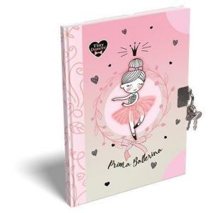 Deník/památník se zámkem "Tiny Dancer, Lovely Ballerina", A5, čistý, 60 listů, LIZZYSULI 7