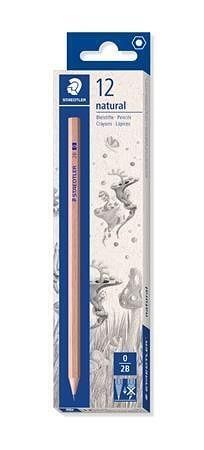 Grafitová tužka "Noris natural 130 60N", 12 ks, 2B, šestihranná, sada, STAEDTLER 130 60N-0