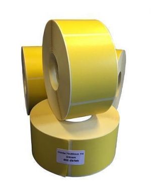 Etiketa, citronově žlutá, termo, 70 x 50 mm, 900 etiket/role, 5998377105730