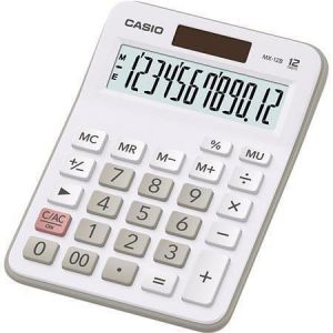 Kalkulačka stolní "MX 12WE", bílá, 12místný displej, CASIO MX 12 WE
