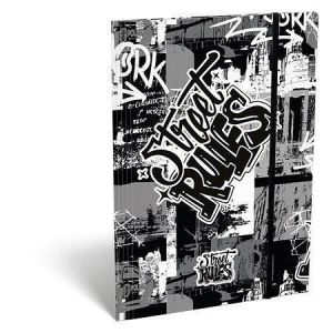 Desky s gumičkou "Street Rules", karton, A4, LIZZYSULI 7460148010